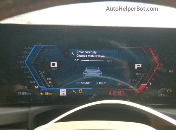3MF13DM09R8E68077 2024 BMW M2 Синий Вид щитка приборов