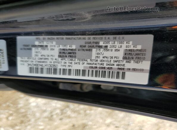 3MVDMBEM4LM109350 2020 MAZDA CX-30 Blue Vista del compartimento del motor