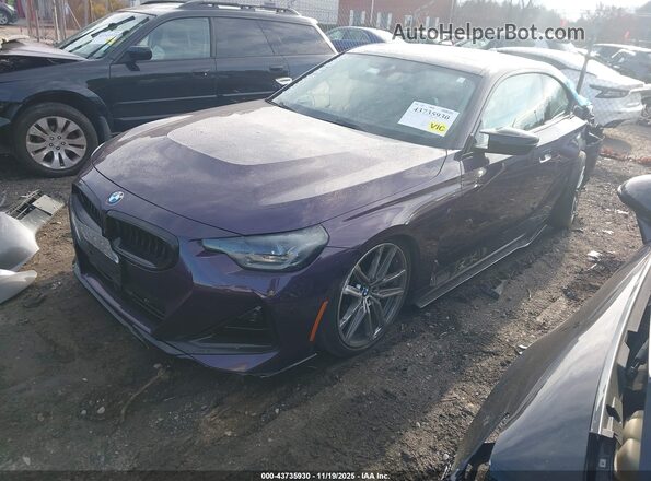 3MW53CM05N8C18017 2022 BMW M2 Фиолетовый Передняя левая четверть