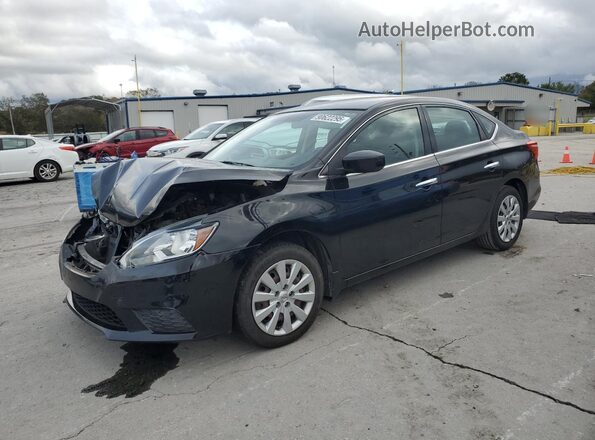 3N1AB7AP6GY255404 2016 NISSAN SENTRA Black Առջևի ձախ երեք քառորդ տեսարան