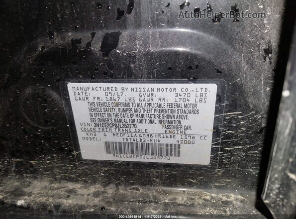 3N1CE2CP0JL353770 2018 NISSAN VERSA NOTE Черный Вид подкапотного пространства