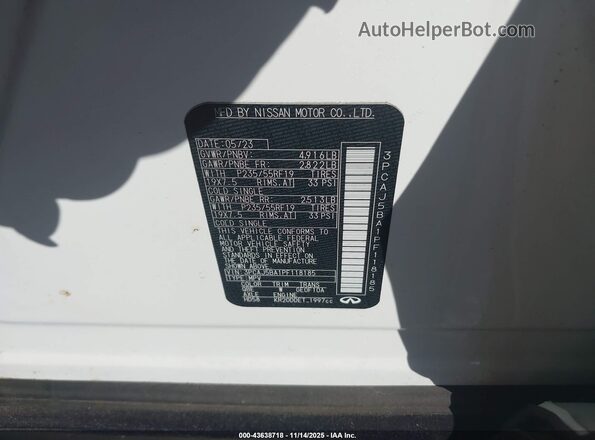3PCAJ5BA1PF118185 2023 INFINITI QX50 Белый Вид подкапотного пространства