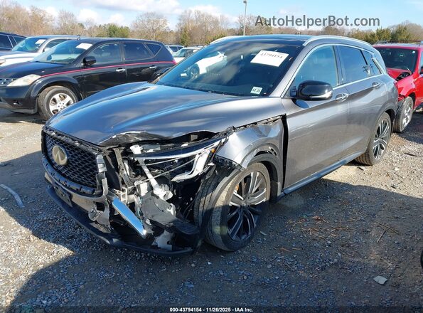 3PCAJ5BBXMF105990 2021 INFINITI QX50 Gray Առջևի ձախ երեք քառորդ տեսարան