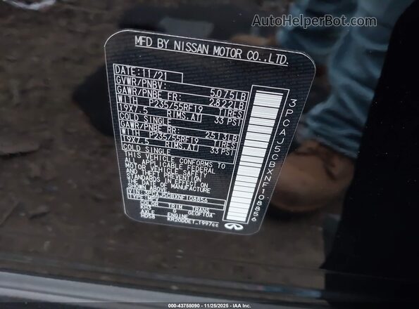3PCAJ5CBXNF108856 2022 INFINITI QX50 Черный Вид подкапотного пространства