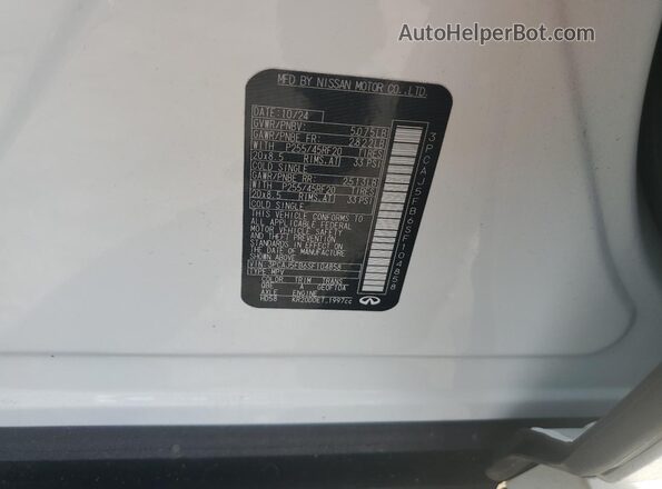 3PCAJ5FB6SF104858 2025 INFINITI QX50 White Widok naklejki z numerem VIN