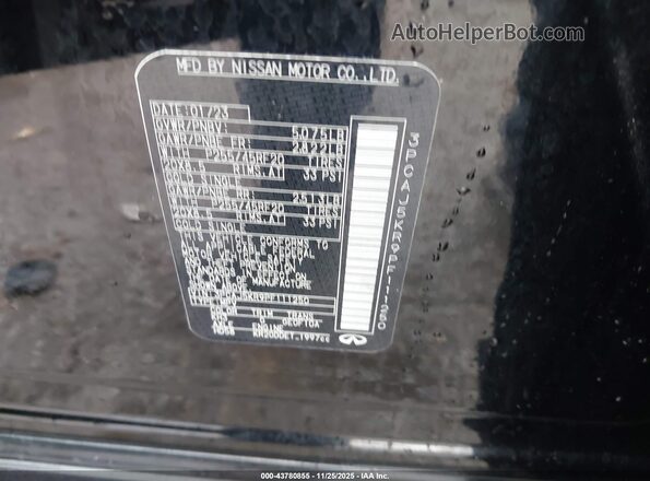 3PCAJ5KR9PF111250 2023 INFINITI QX55 Черный Вид подкапотного пространства