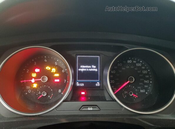 3VV2B7AX1KM070003 2019 VOLKSWAGEN TIGUAN White Вид щитка приладів