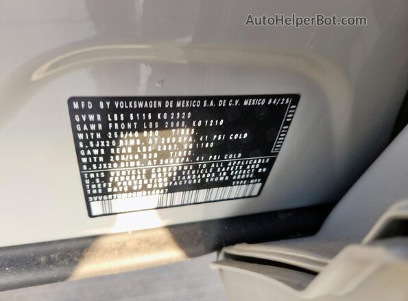 3VVGR7RM0SM014047 2025 VOLKSWAGEN TIGUAN Beige Widok wnętrza 360 stopni