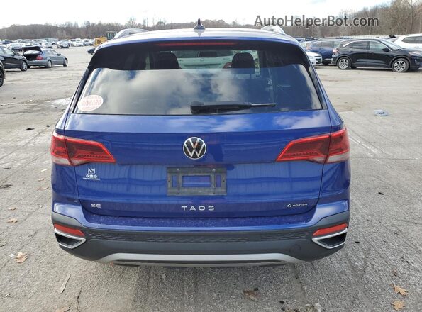3VVWX7B27NM079928 2022 VOLKSWAGEN TAOS Синий Вид сзади