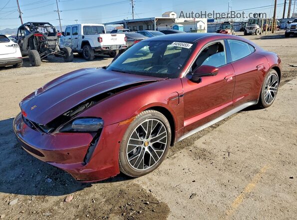 WP0AA2Y18PSA15602 2023 PORSCHE TAYCAN Бордовый Задняя левая четверть