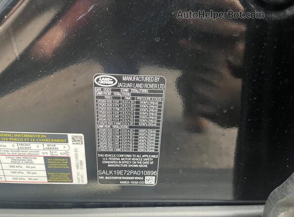 SALK19E72PA010896 2023 LAND ROVER RANGE Черный Вид задней части салона