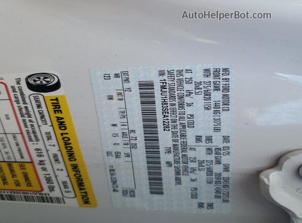 1FMJU1H83SEA12282 2025 FORD EXPEDITION Белый Вид наклейки с VIN-кодом