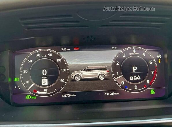 SALWR2RU3KA861258 2019 LAND ROVER RANGE Красный Вид щитка приборов