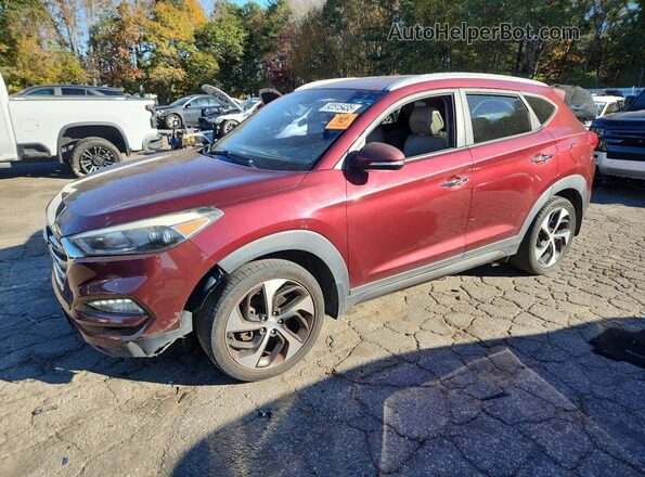 KM8J3CA29GU024258 2016 HYUNDAI TUCSON Бордовый Задняя левая четверть