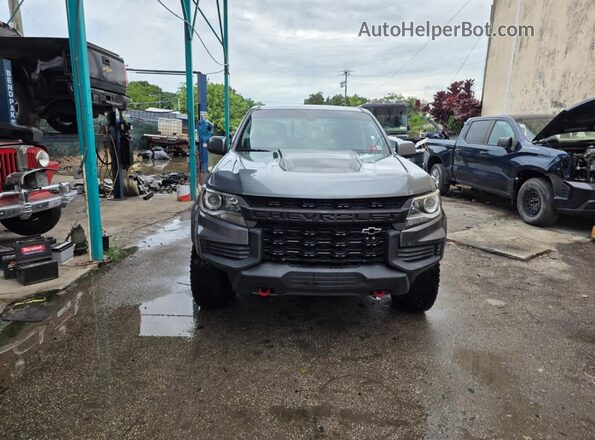 1GCGTEEN1M1127427 2021 CHEVROLET COLORADO Серый Вид сзади