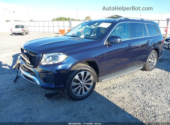 4JGDF6EE4HA796552 2017 MERCEDES-BENZ GLS 450 Blue Przód lewy