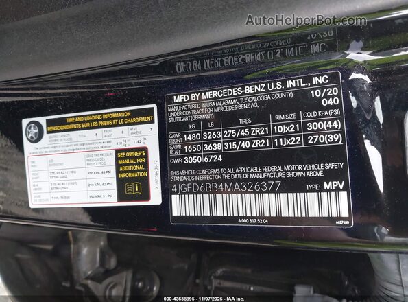 4JGFD6BB4MA326377 2021 MERCEDES-BENZ AMG GLE 53 COUPE Black Vista del compartimento del motor
