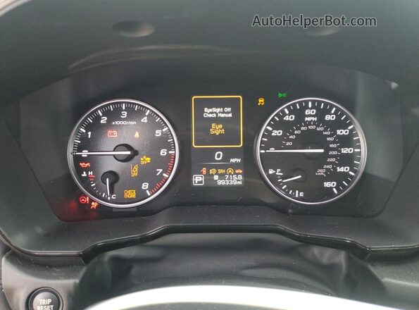4S3BWAC66N3016013 2022 SUBARU LEGACY Gray Widok zestawu wskaźników