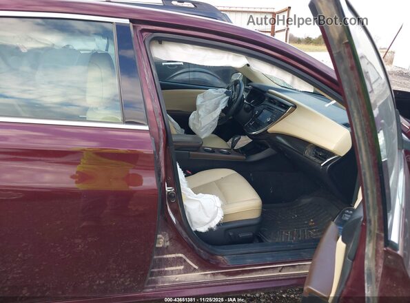 4T1BK1EB5JU282225 2018 TOYOTA AVALON Бордовый Вид салона спереди