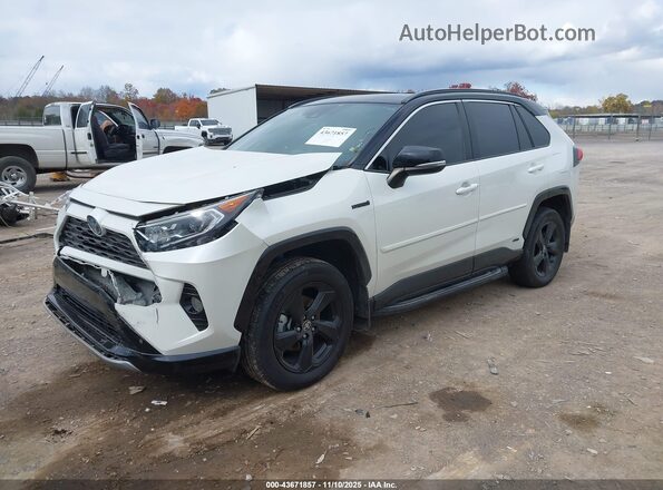 4T3E6RFV4MU047609 2021 TOYOTA RAV4 HYBRID Белый Передняя левая четверть