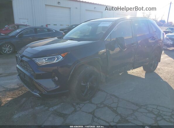 4T3E6RFV9MU027422 2021 TOYOTA RAV4 HYBRID Синий Передняя левая четверть