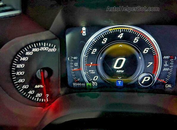 1G1Y52D97K5802374 2019 CHEVROLET CORVETTE Серый Вид щитка приборов