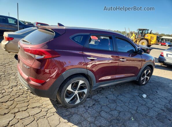 KM8J3CA29GU024258 2016 HYUNDAI TUCSON Бордовый Передняя правая четверть