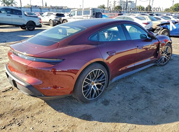 WP0AA2Y18PSA15602 2023 PORSCHE TAYCAN Бордовый Передняя правая четверть