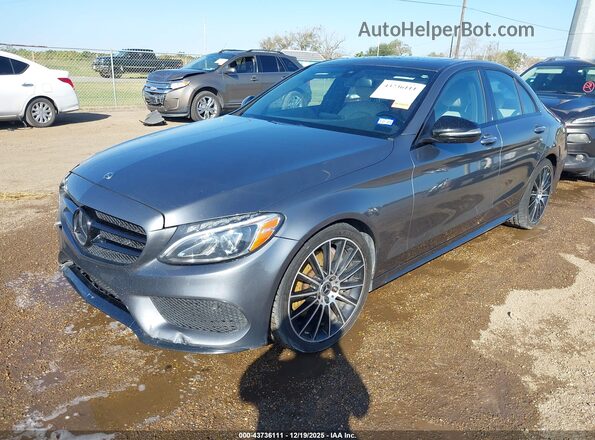 55SWF4JB4JU248589 2018 MERCEDES-BENZ C-CLASS Gray Przód lewy