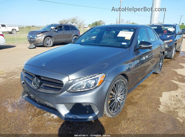 55SWF4JB4JU248589 2018 MERCEDES-BENZ C-CLASS Gray Widok z przodu