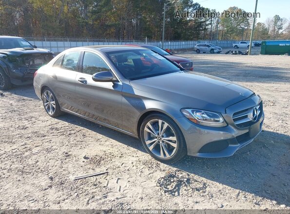 55SWF4JBXJU241405 2018 MERCEDES-BENZ C-CLASS Серый Передняя правая четверть