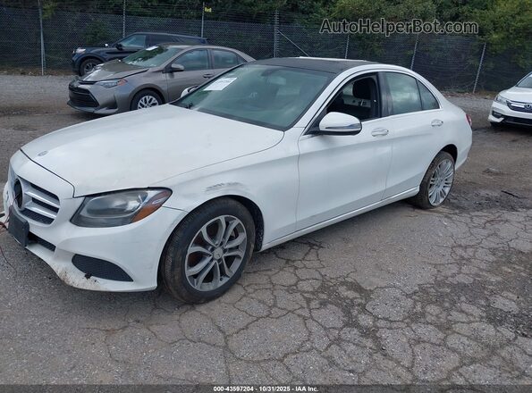 55SWF4KB3HU184926 2017 MERCEDES-BENZ C-CLASS White Передня ліва чверть