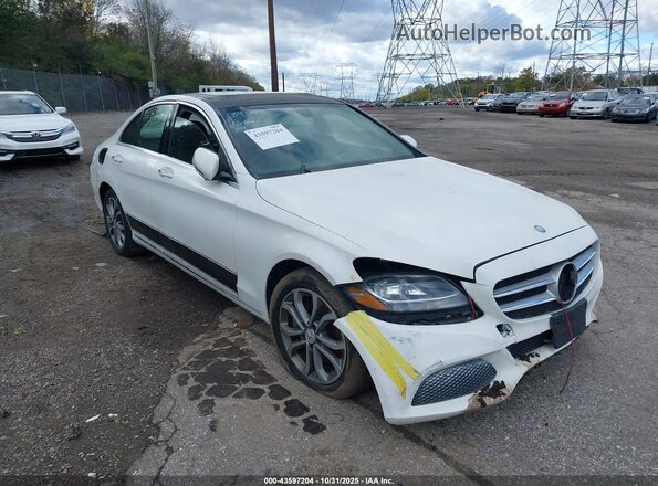 55SWF4KB3HU184926 2017 MERCEDES-BENZ C-CLASS White Передня права чверть