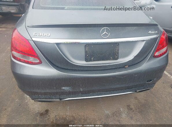 55SWF4KB6HU191966 2017 MERCEDES-BENZ C-CLASS Gray Вид спереду