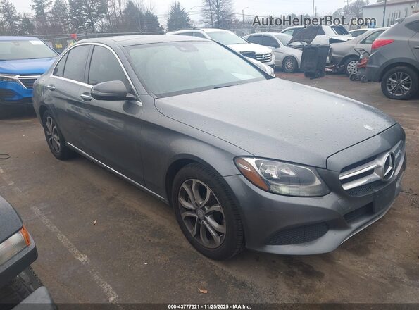 55SWF4KB6HU191966 2017 MERCEDES-BENZ C-CLASS Gray Вид задньої частини салону