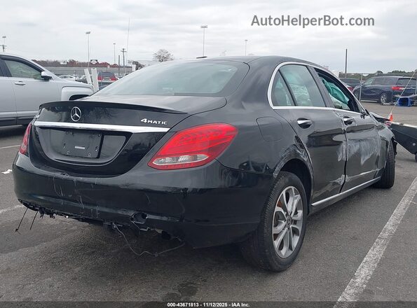 55SWF4KB8JU257360 2018 MERCEDES-BENZ C-CLASS Черный Задняя правая четверть