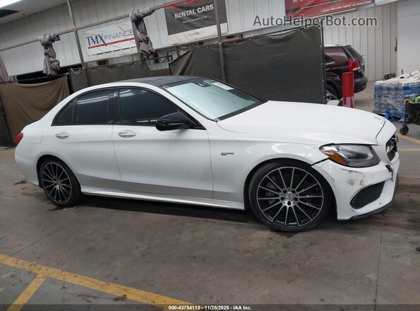 55SWF6EB8HU187196 2017 MERCEDES-BENZ AMG C 43 White Rear interior view