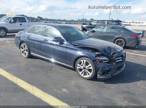 55SWF8DB1KU302712 2019 MERCEDES-BENZ C-CLASS Navy Передняя правая четверть