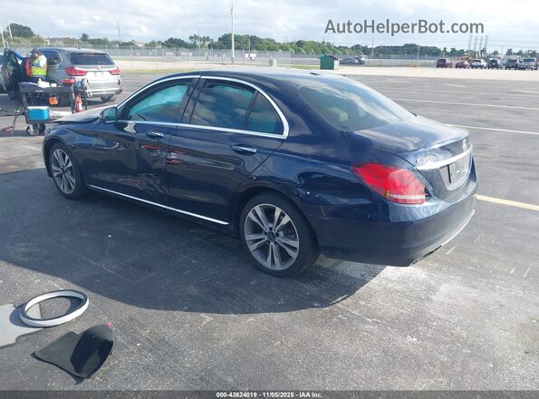 55SWF8DB1KU302712 2019 MERCEDES-BENZ C-CLASS Navy Задняя левая четверть