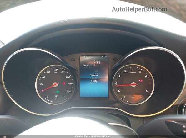 55SWF8DB2KU287363 2019 MERCEDES-BENZ C White Հետևի նստատեղերի տեսք