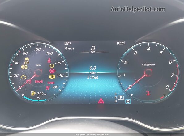 55SWF8EB2LU326436 2020 MERCEDES-BENZ C-CLASS Black Vista de los asientos traseros