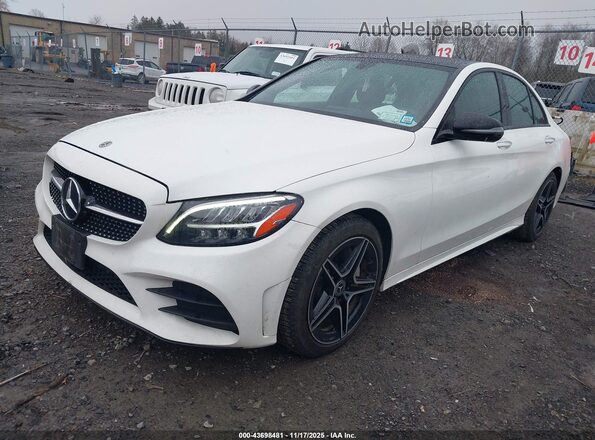 55SWF8EB4KU304713 2019 MERCEDES-BENZ C-CLASS White Vista tres cuartos delantera izquierda