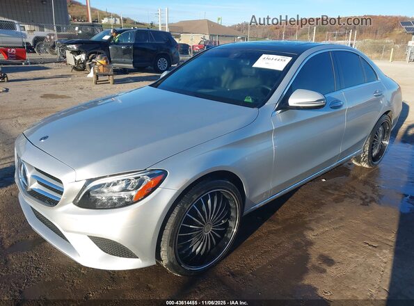 55SWF8EB9KU300317 2019 MERCEDES-BENZ C-CLASS Silver წინა მარცხენა ხედი სამი მეოთხედიდან
