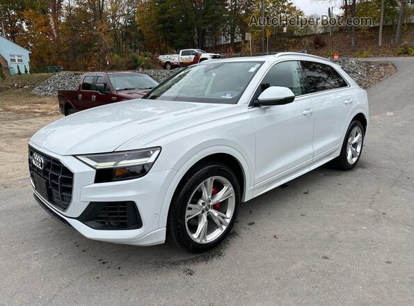 WA1BVAF12KD030347 2019 AUDI Q8 Белый Передняя левая четверть