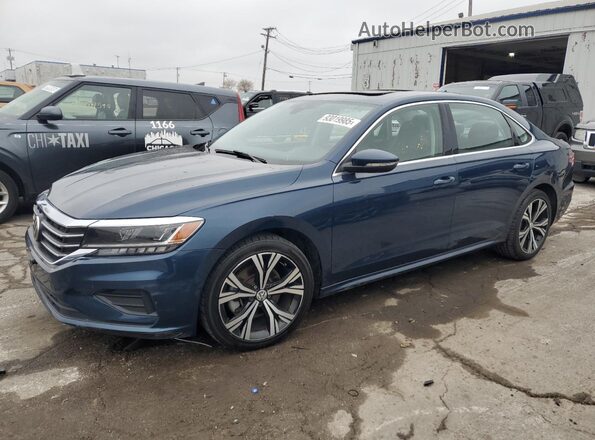 1VWSA7A35NC008458 2022 VOLKSWAGEN PASSAT Синий Задняя левая четверть