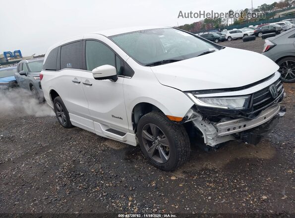 5FNRL6H58MB036303 2021 HONDA ODYSSEY Белый Передняя правая четверть