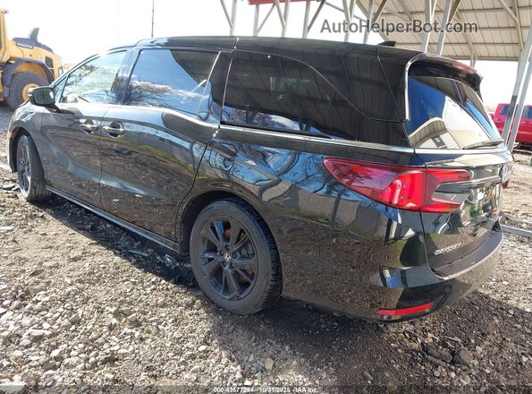 5FNRL6H76RB004586 2024 HONDA ODYSSEY Черный Задняя левая четверть