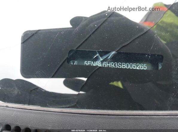 5FNRL6H93SB005265 2025 HONDA ODYSSEY White Շարժիչի բաժամունքի տեսք