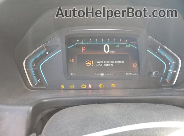 5FNRL6H99JB100749 2018 HONDA ODYSSEY White Вид щитка приладів