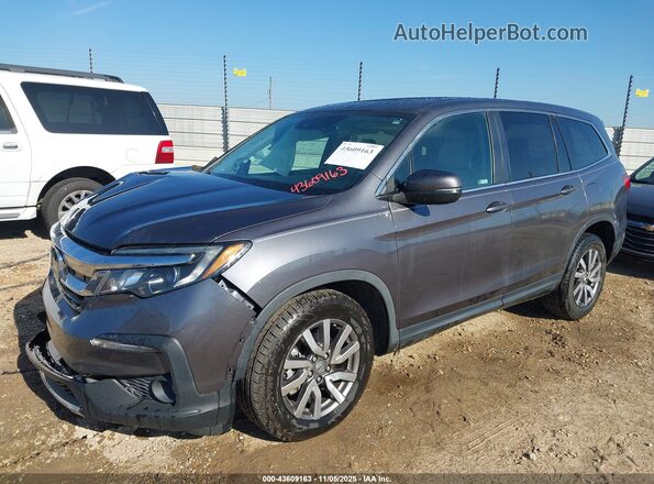 5FNYF5H57MB014497 2021 HONDA PILOT Серый Передняя левая четверть
